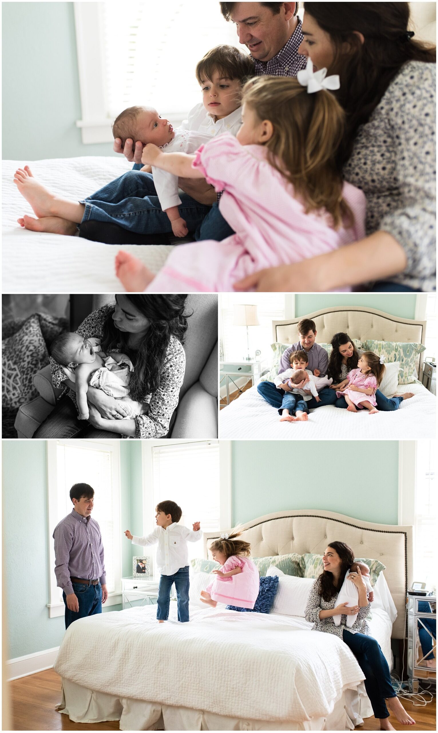 fort worth family newborn session at home