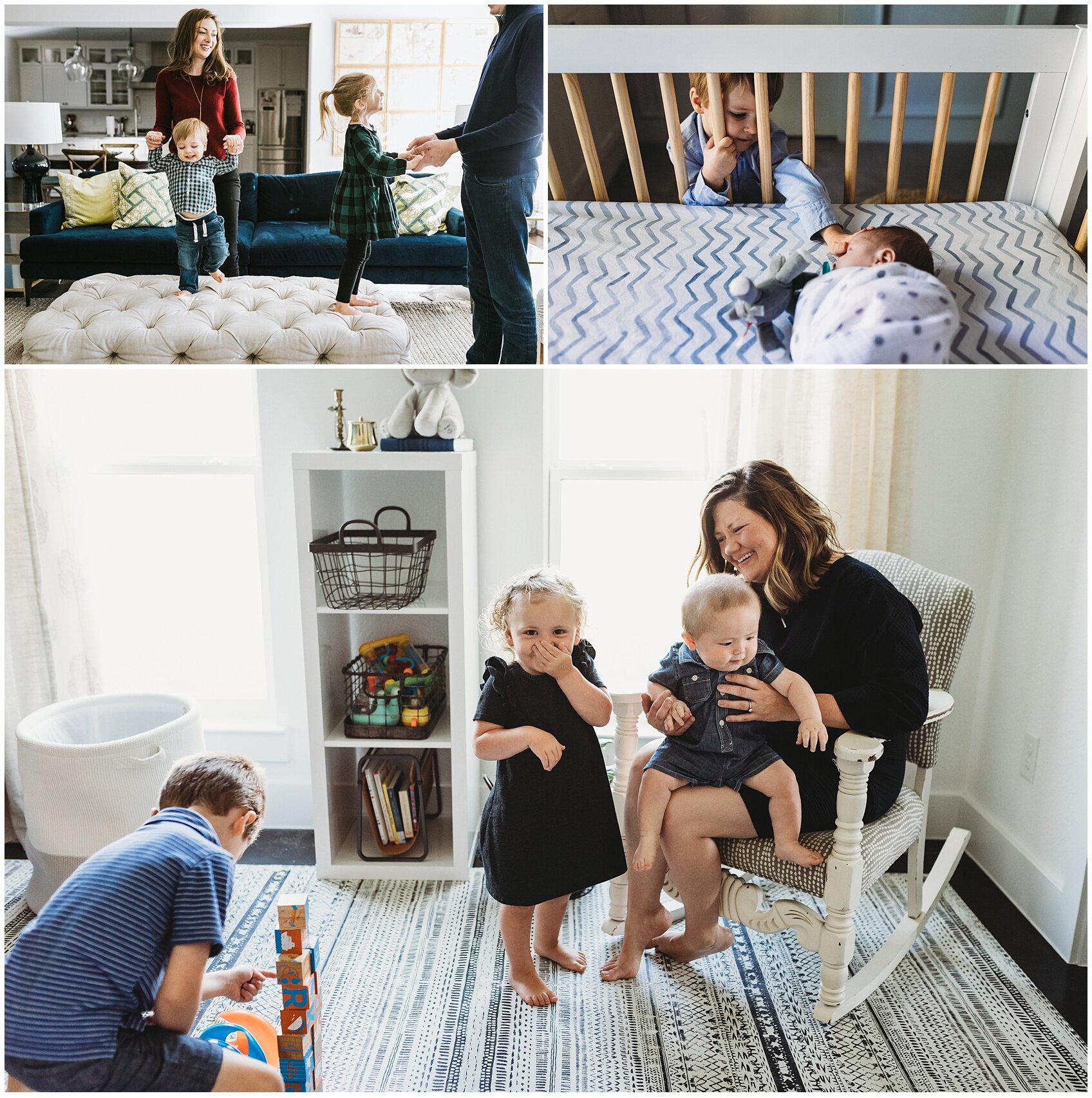 lifestyle family photo sessions at home